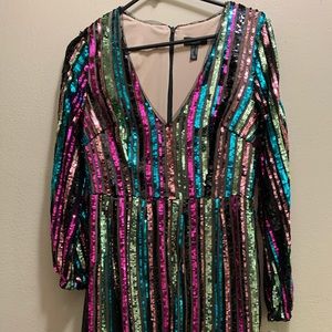 Aidan Mattox Multi-Color Sequin Dress